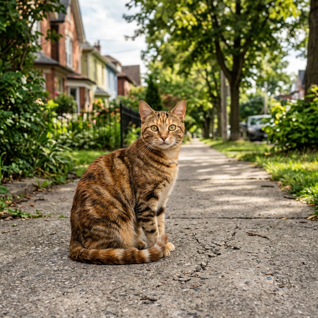 Gato atigrado encontrado en Barrio Urquiza, muy manso — foto 1